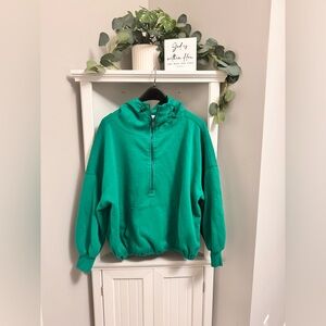 Zenana Outfitters Teal Fleece Top